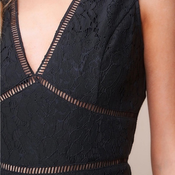 EUC Sugar Lips Armor Lace Inset Jumpsuit Black Size Small - Picture 2 of 9